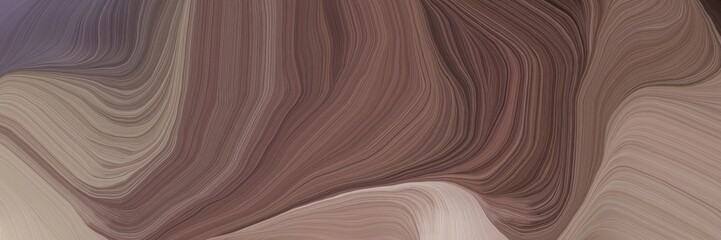 unobtrusive header with colorful abstract waves illustration with pastel brown, dark gray and rosy brown color