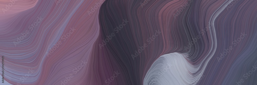 Poster unobtrusive elegant modern waves background design with dim gray, dark gray and antique fuchsia colo