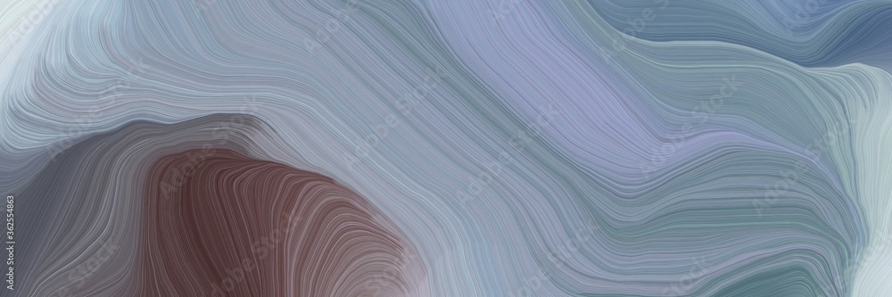 Poster unobtrusive elegant modern waves background design with light slate gray, old mauve and light gray c