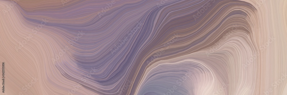 Poster inconspicuous header with elegant curvy background illustration with rosy brown, pastel gray and dim