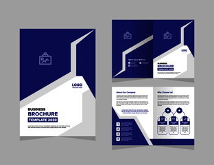 Creative corporate business bifold brochure template