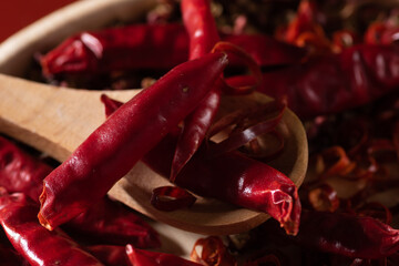 スプーンに乗った唐辛子