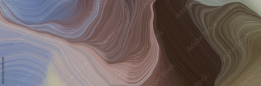 Poster unobtrusive banner with elegant modern soft curvy waves background illustration with old mauve, ligh