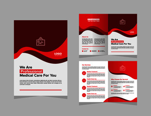 Medical or Healthcare bifold brochure template