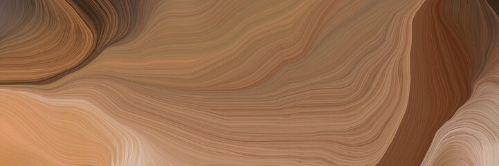 unobtrusive header with colorful modern soft curvy waves background illustration with pastel brown, old mauve and dark salmon color