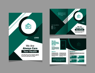 Medical or Healthcare bifold brochure template
