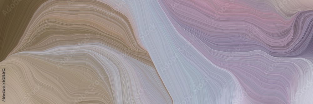 Poster unobtrusive colorful smooth swirl waves background design with dark gray, dark olive green and silve