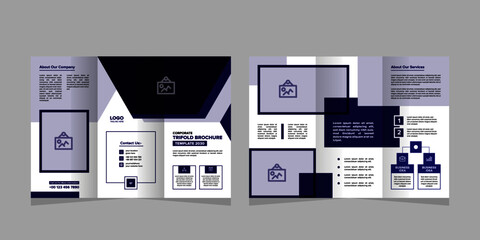 Corporate creative business bifold brochure template