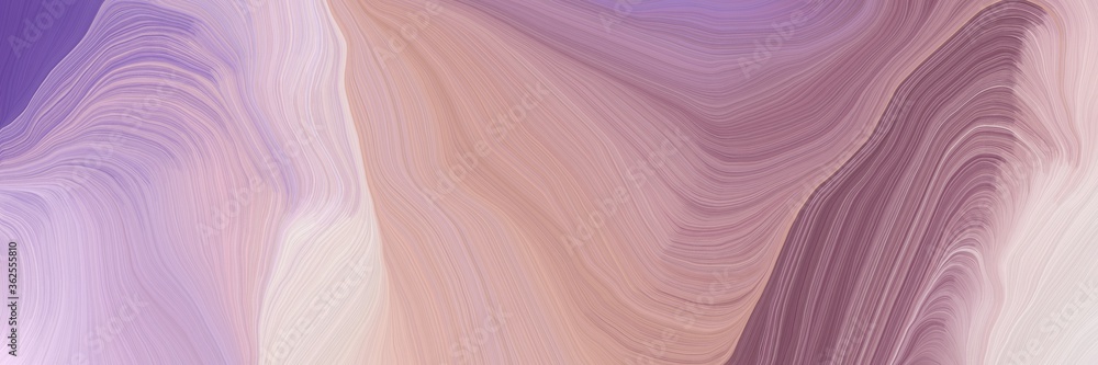 Poster inconspicuous header with colorful elegant curvy swirl waves background design with pastel purple, a