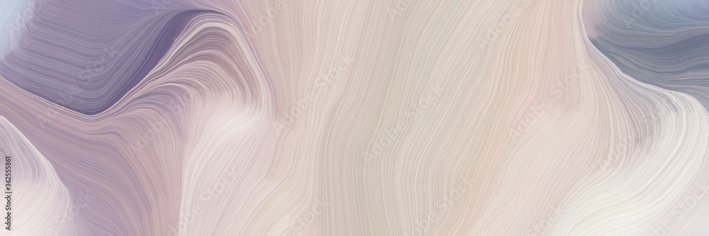 Poster inconspicuous header with elegant smooth swirl waves background design with pastel gray, slate gray and dark gray color