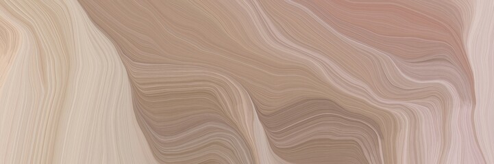 inconspicuous header with elegant modern soft curvy waves background illustration with rosy brown, pastel gray and silver color