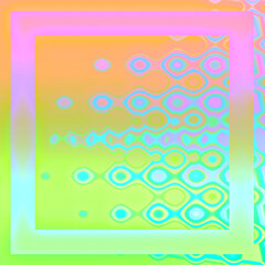 An abstract iridescent square border background image.