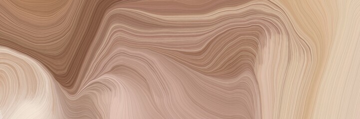 inconspicuous banner with elegant contemporary waves illustration with rosy brown, baby pink and pastel brown color
