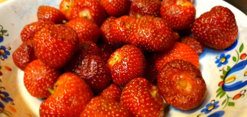 strawberries in a bowl