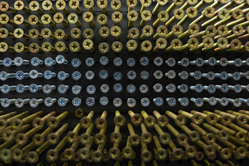 Obraz premium Nails closeup in a hardware store