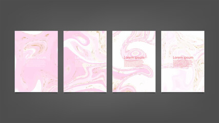 Big set of bright vector pink on vertical black background for brochure poster or flyer