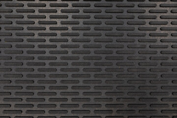 black rubber floor mat close-up