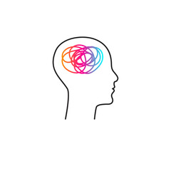 Brain activity abstract creative icon, concept of mental health