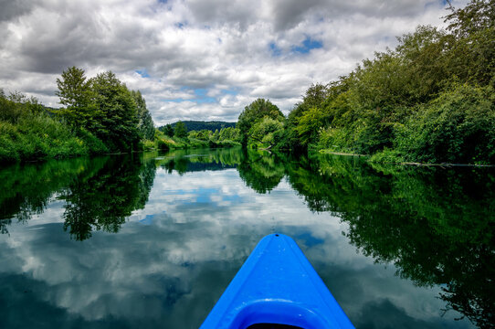 Bootswandern auf dem Fluss Altm&uuml;hl Altm&uuml;hltal Boot fahren