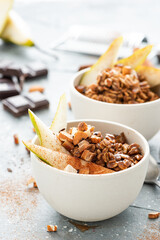 Pear Porridge Bowl Served at Breakfast