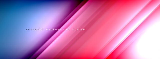 Motion concept neon shiny lines on liquid color gradients abstract backgrounds. Dynamic shadows and lights templates for text