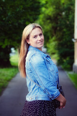 Fototapeta premium Portrait of a woman on the street