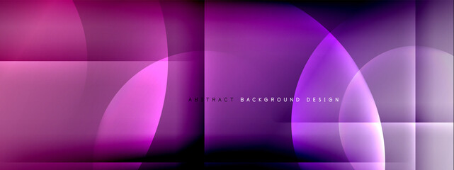 Fototapeta premium Vector abstract background - circle and cross on fluid gradient with shadows and light effects. Techno or business shiny design templates for text