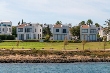 Fototapeta na wymiar The Typical residential buildings in the Cyprus