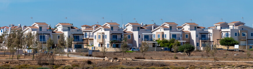 Fototapeta na wymiar The Typical residential buildings in the Cyprus
