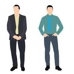  in flat style, male businessman
