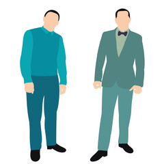  isolated,  a flat style, men friends