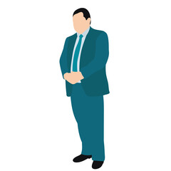 without face, in flat style, man in a tie