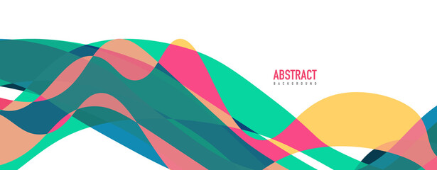 Obraz premium Fluid wave colorful abstract background. Dynamic colorful vibrant vector design