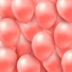 Background with vector realistic helium balloons.