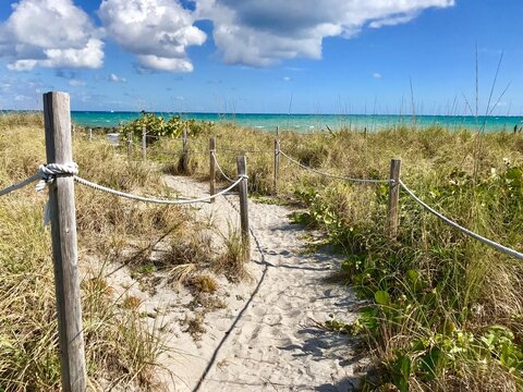 D&uuml;nen, Florida, Strandzugang, Walkway, path, 