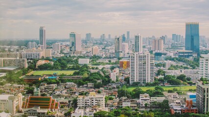 Fototapeta na wymiar aerial view of the city of bangkok