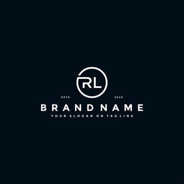letter RL logo design vector