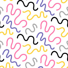 Retro memphis seamless pattern. 80-90s fashion style