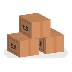 Boxes set. Delivery vector illustration design isolated
