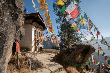 Tibetan prayer flag at Taktsang monastery, Bhutan
