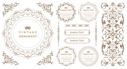 set of vintage ornament. 