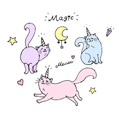 Illustration cute unicats