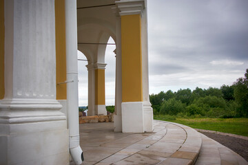 Serpukhov district, village Podmoklovo, Russia. Church of the Nativity of the Blessed Virgin on a sunny day