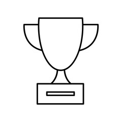 Trophy line style icon design, Winner first position and competition theme Vector illustration