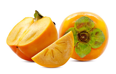 Fototapeta na wymiar Fresh Persimmon fruit isolated on white background