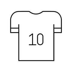 soccer tshirt line style icon design, Sport hobby competition and game theme Vector illustration