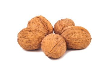 walnuts isolated on white background