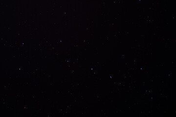 Bright stars in the black night sky. Astrophotography, various constellations of the Northern hemisphere. URSA major.