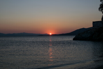 sunset over the sea