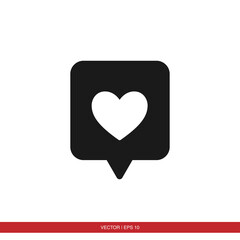Heart, love, like, valentine icon vector